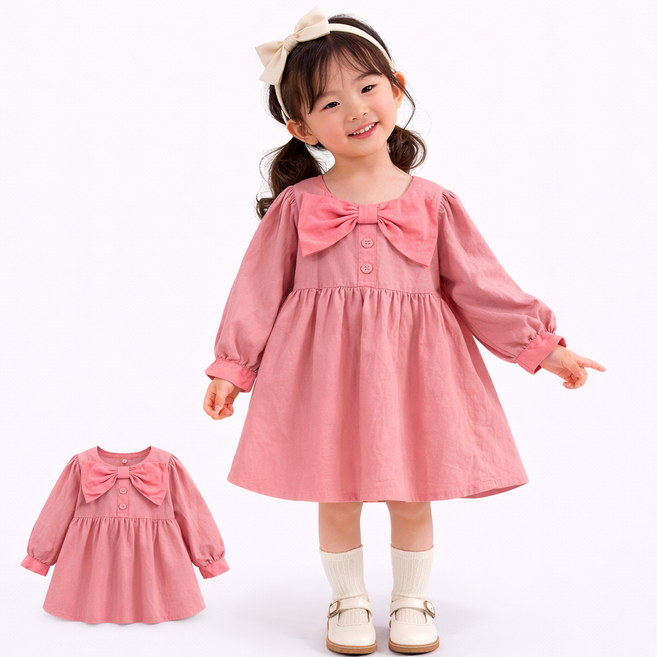 여아 원피스 공주 봄 가을 유아 드레스 생일 선물 화이트