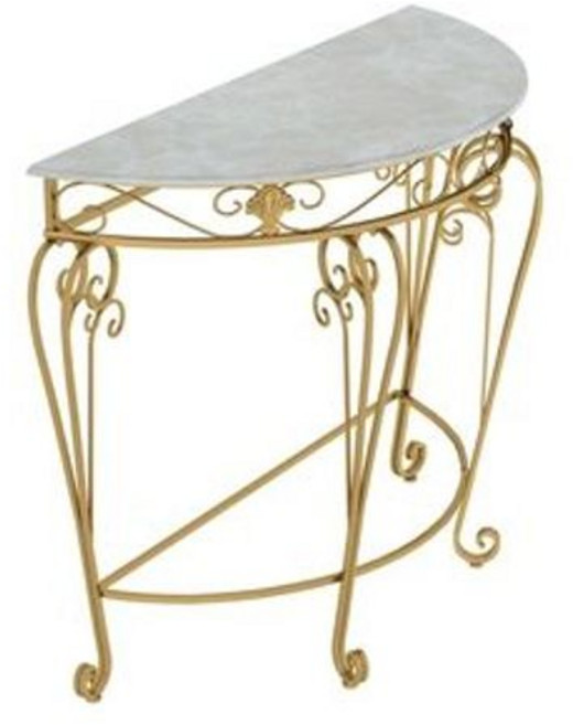 북유럽 골드 반원형 거실 복도 현관 콘솔 엔틱 테이블, 60x30x70 골드(전체길이67)