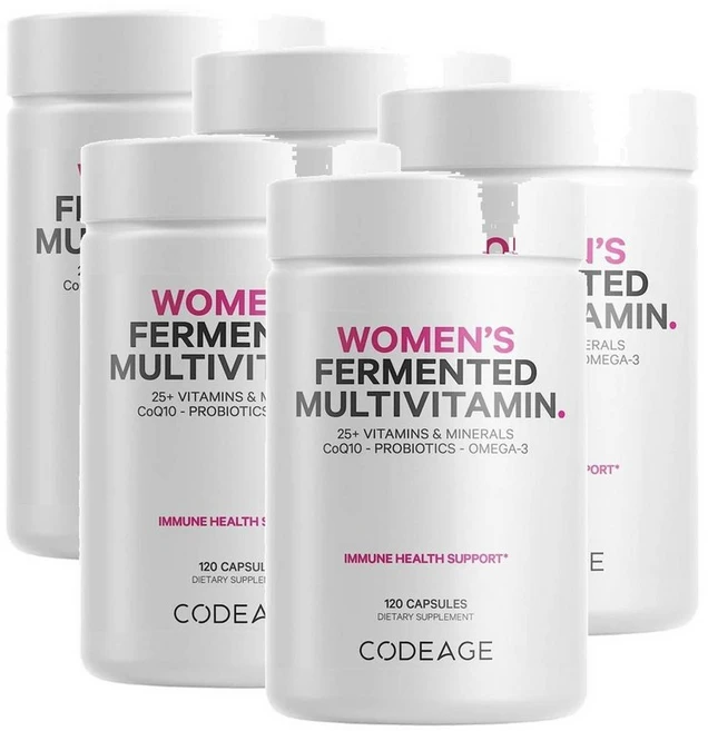 코드에이지 여성용 발효 멀티비타민 미네랄 캡슐 Codeage Women Fermented Multivitamin, 120정, 5개 - 쿠팡