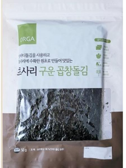 [풀무원] ORGA 초사리 구운 곱창돌김, 1개, 50g