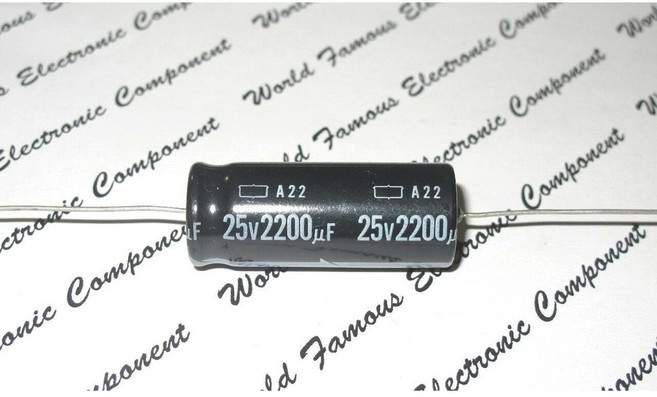 NIPPON A22 2200uF 25V 臥式電解電容 (1個), 1個