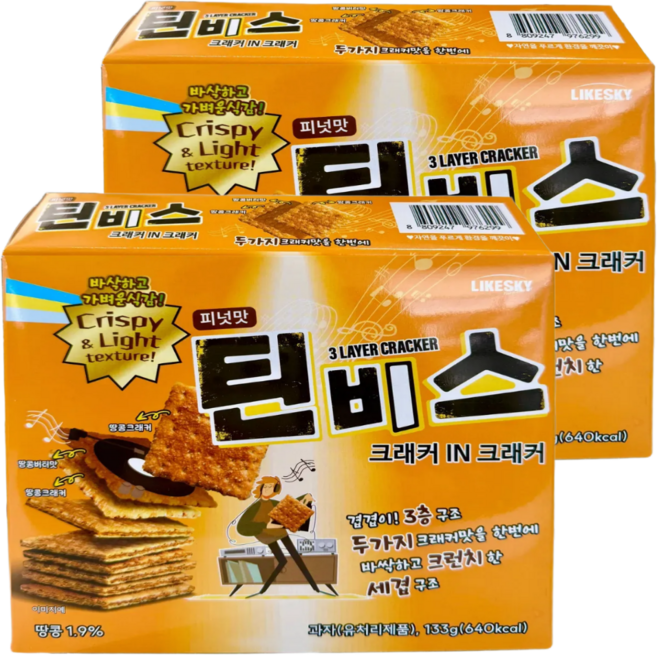 하늘처럼 피넛맛 틴비스, 2개, 133g