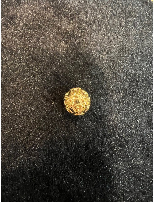 黃銅保色鍍金復古金錢珠 8mm 串珠手鍊配件