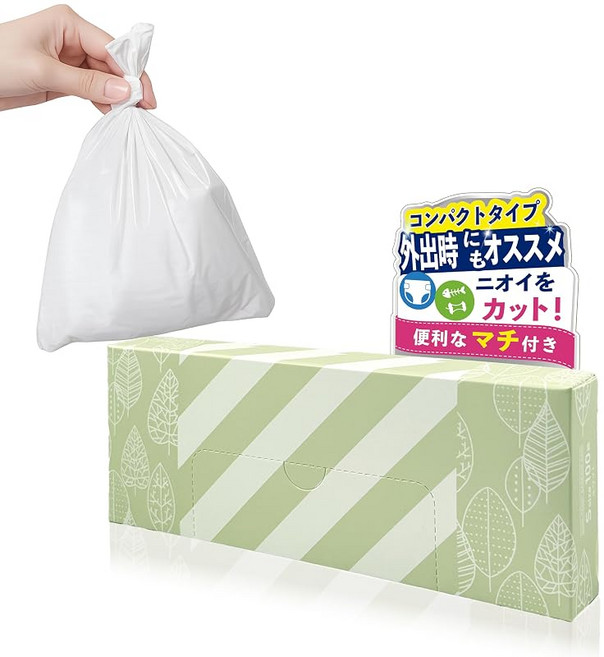 조산사 감수 마치형 강력 방취 봉투 기저귀 음식물 쓰레기 냄새 차단 100매 S사이즈, 1L, 100개