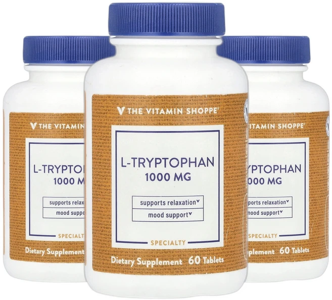 더비타민샵 트립토판 L-Tryptophan 1 000mg 60정 2+1, 3개, 60회분 - 쿠팡
