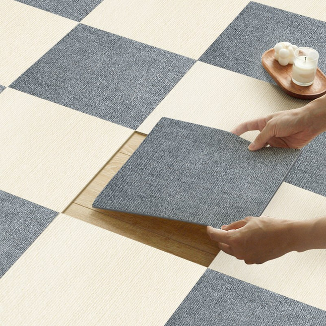 오이키 타일 커페트 강아지 고양이 접착식 미끄럼방지 바닥 매트, 연그레이