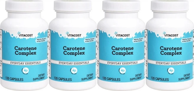 비타코스트 카로틴 콤플렉스 6mg 비타민 A 3000mcg, 4팩, 120정 - 쿠팡