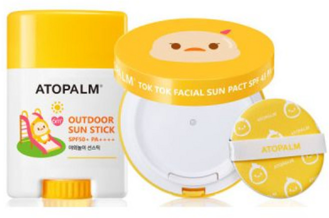 아토팜 톡톡 선팩트+선스틱 세트, 1세트