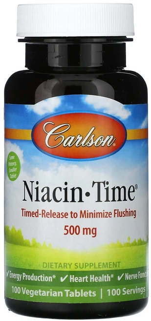 칼슨 니아신 타임 500mg 100 베지정, 1개, 100정 - 쿠팡