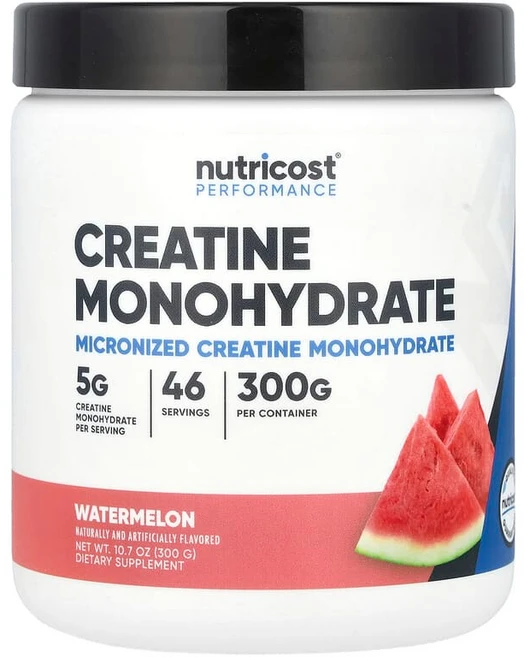 뉴트리코스트 운동 능력 크레아틴 모노하이드레이트 수박 (10.7oz), Nutricost 뉴트리코스트 운동 능력 크레아틴 일수, 1개, 300g - 쿠팡