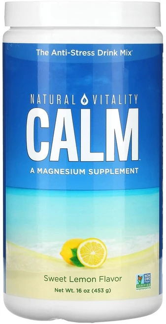 내추럴 바이탈리티 CALM 스트레스 방지 드링크 믹스 스위트 레몬 맛 453g(16oz), 1개, 453g - 쿠팡