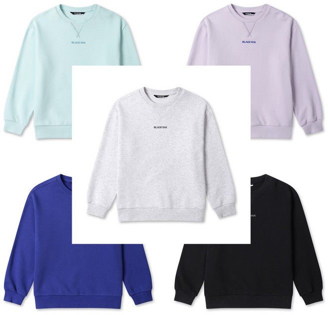 [블랙야크 키즈] 면/폴리 혼방 원단을 사용하여 촉감이 부드럽고 신축성이 우수한 에센셜쭈리로고맨투맨 1BKTSSV903_동아백화점 쇼핑점