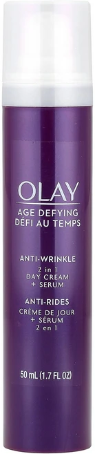 Olay 에이지 디파이닝 안티 링클 투인원 데이 크림+세럼 50ml(1.7fl oz) Olay (올레이) - 쿠팡
