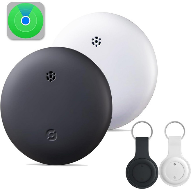 에어태그 2개 세트 분실방지 GPS 추적기, 블랙화이트