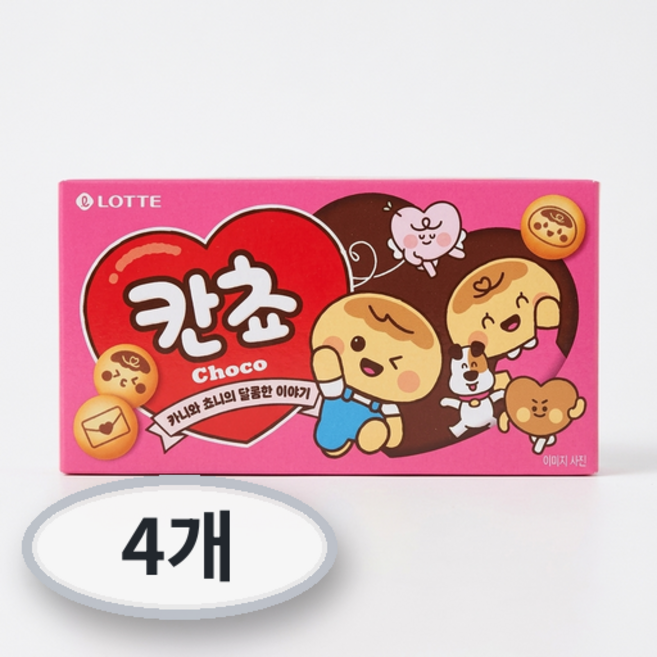 롯데웰푸드 칸쵸 초코, 4개, 54g