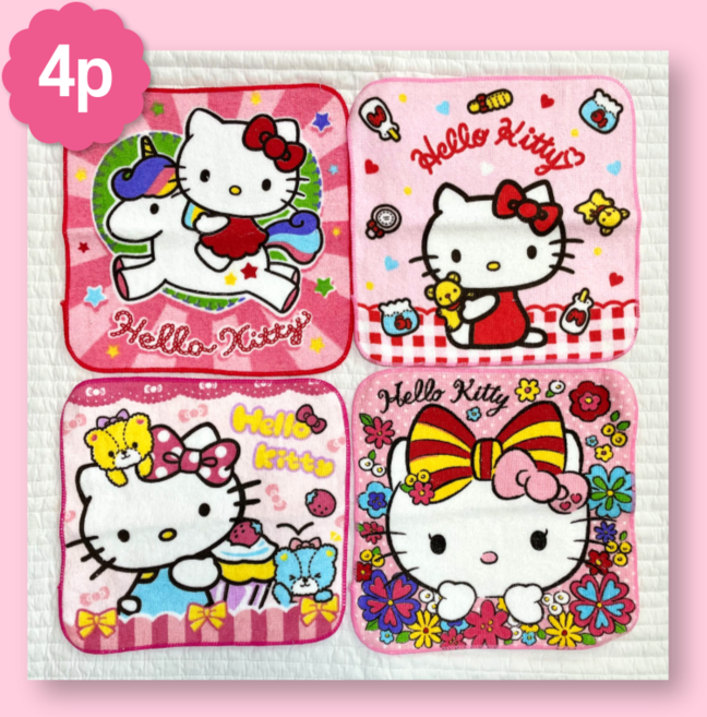 오눌루 짱구 미니손수건 키티 손수건 모음 4p 세트