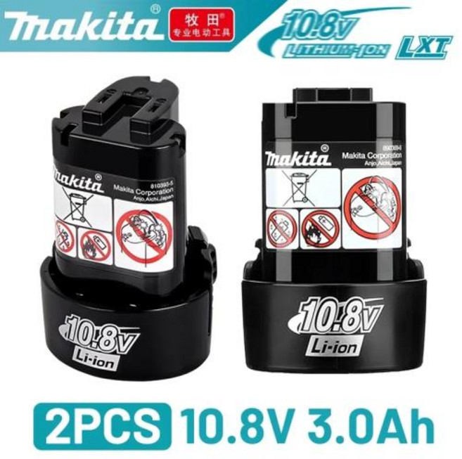 Makita 정품 배터리 BL1013 BL1020 BL1030 DF030D Makita 10.8v/12V 충전기 교체 도구 10.8v MakitabatteryBL1030 10, [10] Makita 3.0AhX2, Makita 3.0AhX2, 1개