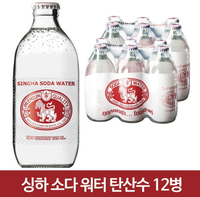 싱하 소다 워터 탄산수 325ml x 12병, 12개
