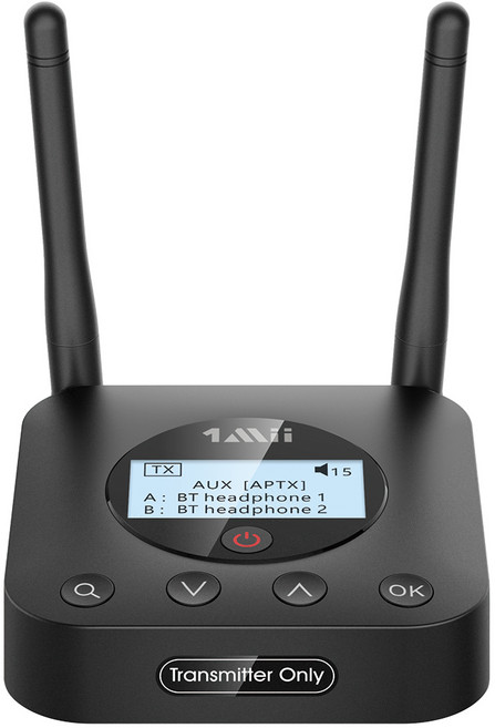 원미 듀얼안테나 장거리 블루투스 오디오 송신기 트랜스미터, B06TX+(LCD디스플레이)