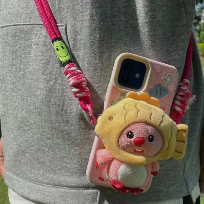 Loopy 鯛魚燒立體公仔手機掛繩手機殼, Loopy一整套,iPhone15Pro, 1個