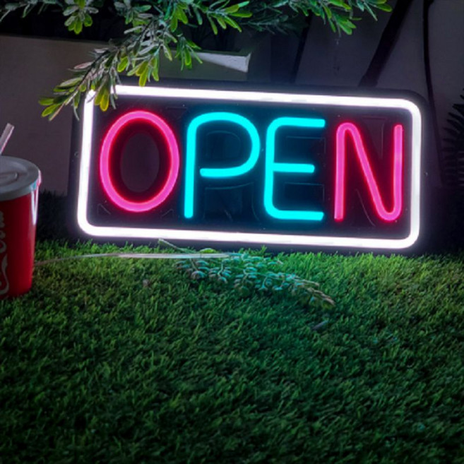 영업중네온사인 led 오픈 간판 아크릴 팻말 카페 매장, T. 색칠글자 OPEN3 4020cm, A. 5V US