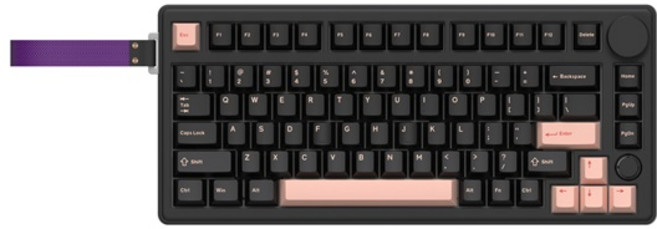 COX [특가] CQK81 VIA 엣지 LED & 노브 3MODE 유무선 기계식 (Carda축) 키보드-유선키보드, 선택1, 선택없음