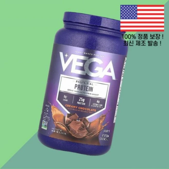 베가 에센셜 식물성 단백 프로틴 크리미 초콜릿 2파운드 0.5온스 920g Vega Essential Plant Based Protein Creamy Chocolate 2lb - 쿠팡