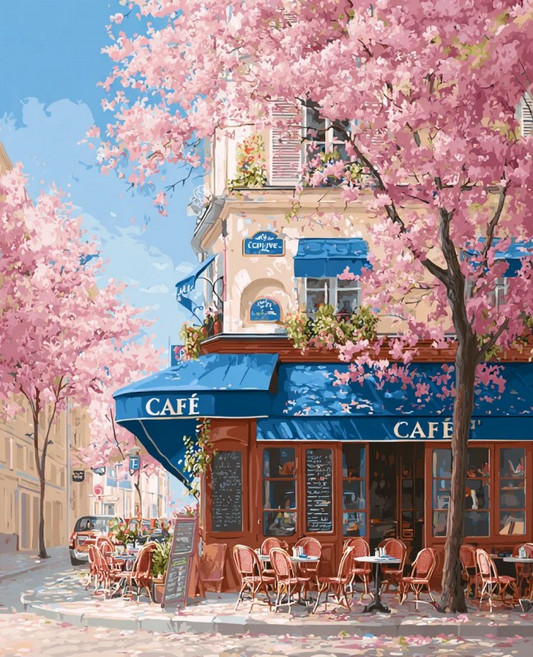 페인트바이넘버스 풍경캔버스아트 페인팅키트 DIY그림그리기 명화그리기 인테리어장식 세트형, 1개, 9991212 30x20cm DIY 액자