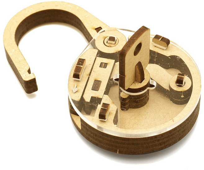 [마이즈] 놀이-자물쇠 오토마타 인테리어 소품 장식 교구 조립모형, 단품, 1개