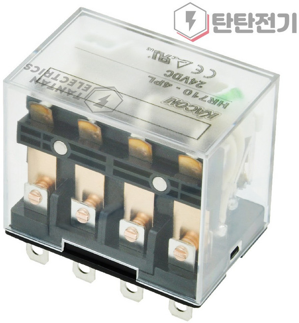 HR710-4PL DC24V 10A 파워 릴레이 LY4 소켓 14핀 4극 4a4b LED 스위치 카콘 한국릴레이, 1개