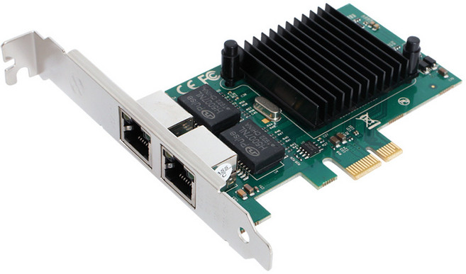 넥시 1G듀얼 포트 PCI-Express 랜카드 인터넷 데이터송수신, 1개