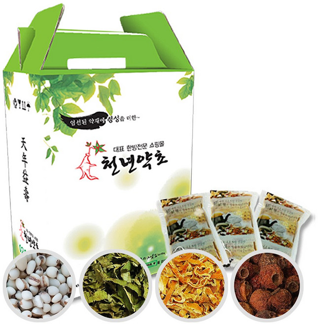 천년약초 기혈차 110mlx60개 율무 연잎차 1050g, 60개, 110ml