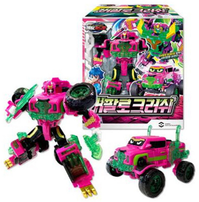 메탈카드봇 버팔로크러쉬 두가지 변신로봇, 1개, 핑크