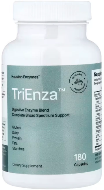 Houston Enzymes TriEnza Digestive Intolerances 휴스턴 엔자임 트라이엔자 소화효소 180캡슐, 1개, 180정 - 쿠팡
