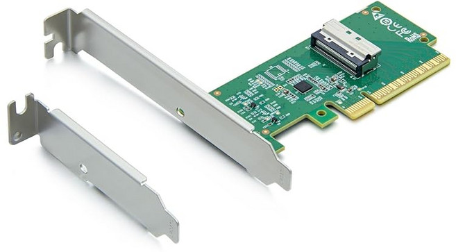 10Gtek 듀얼 MCIO 8i to PCIe 5.0 x16 어댑터 NVMe SSD/GPU 확장용 74핀 Gen5 32GT/s 호스트 카드, MCIO 8i, PCIe X8 1개