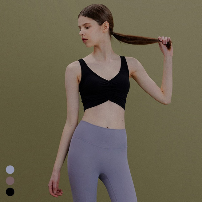 [콘치웨어] 뮤트 셔링 브라탑 3colors 필라테스 요가 크롭 편안한 착용