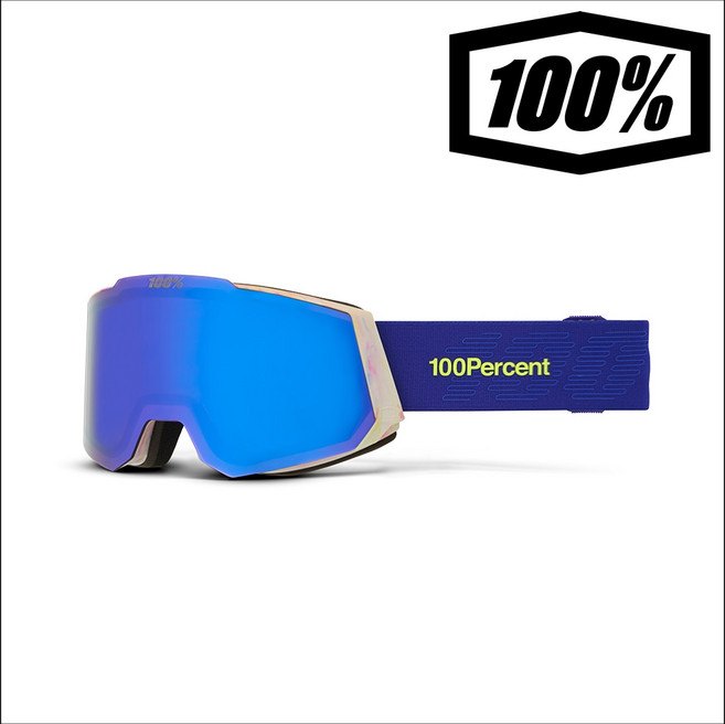 백퍼센트 100% 스노우크래프트 아스테로이드 / 바이올렛 미러 렌즈 겨울 스노우 보드 스키 방풍 고글, 1개