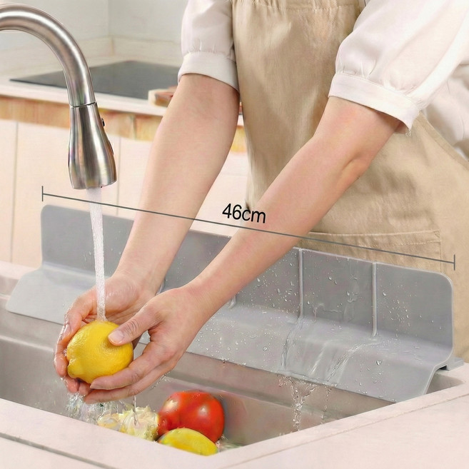 에스위두 물튀김 방지 처마 싱크대 물막이 높이 9cm 스탠다드 S, 미스트그레이, 1개