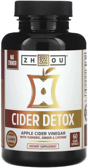 Zhou Nutrition 사이다 디톡스 베지캡슐 60정, 6개 - 쿠팡