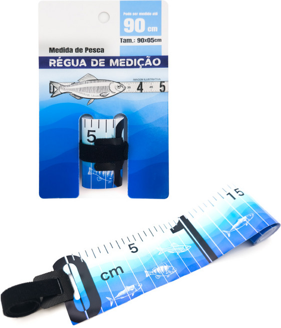 마리수 물고기 줄자 낚시 계측자 배스 붕어 계측자 90cm, 1개, 블루