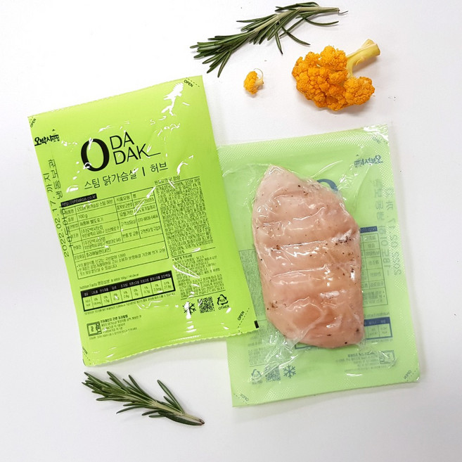 오다닭 닭가슴살 냉동 스팀 허브맛 100g 1팩, 1개