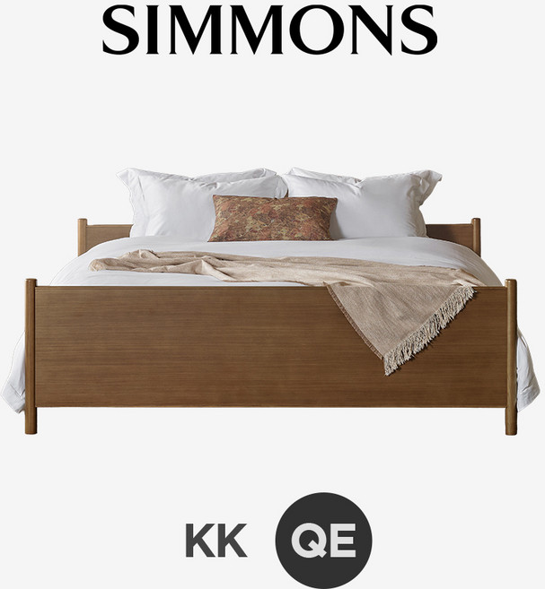 [시몬스] 르벨르. 뷰티레스트 스위트. 퀸 침대, 스모크월넛