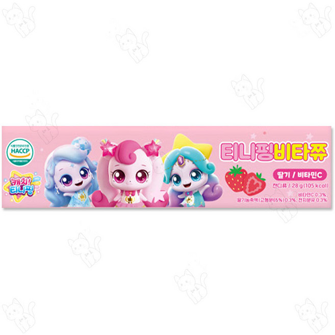 새콤달콤 캐치티니핑 비타쮸 딸기맛, 1개, 28g