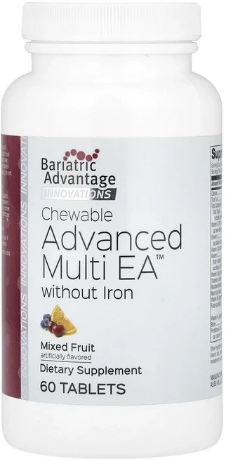 정말좋습니다 Bariatric Advantage 츄어블 어드밴스드 멀티 EA 철분 무함유 혼합 과일 60정 빠르게배송해드릴게요, 1개 - 쿠팡