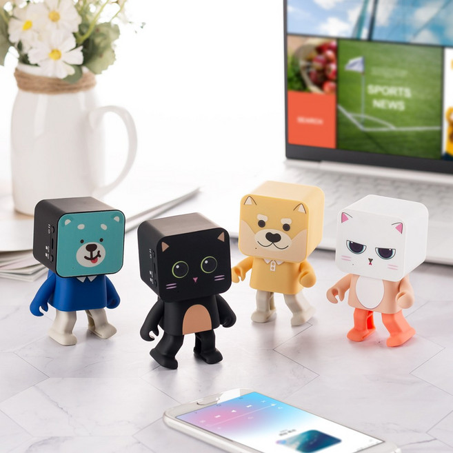 플라이토 블루투스 스피커 아이들이 좋아하는 움직이는 귀여운 댄싱 스피커 특이한 스피커 캠핑용품, 07_미래