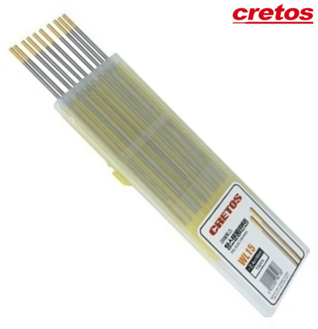 크레토스 란탄 텅스텐 금색 알루미늄 TIG용접봉 알곤 텅스텐 10개입 WL15, 텅스텐(금색) 1.0mmx150(10EA), 1세트