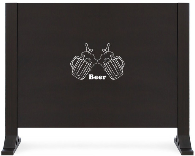 우드림 업소용 인테리어 공간분리 파티션 가림막 칸막이, 다크브라운, 04