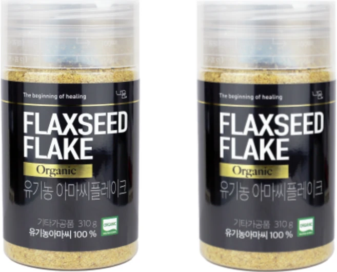 2개입 유기농 아마씨 플레이크 310g 분말 가루, 2개 - 쿠팡