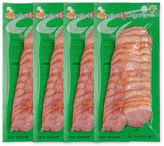 국산 컨츄리덕 오리훈제 250g, 4개