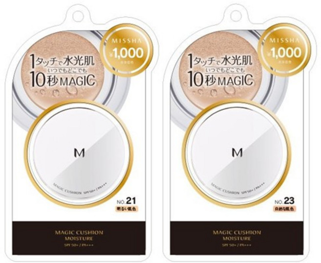 MISSHA 魔法氣墊粉餅 無暇款, 1個, 銀邊無暇23自然膚